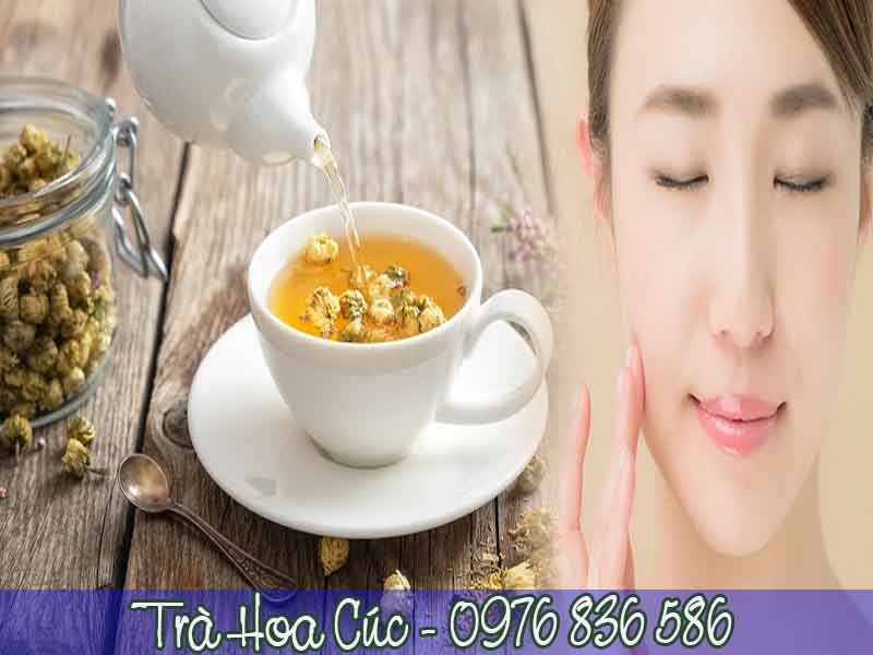 trà hoa cúc đẹp da