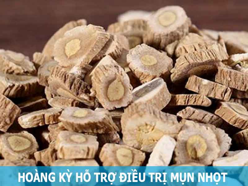 hoàng kỳ hỗ trợ điều trị mụn nhọt