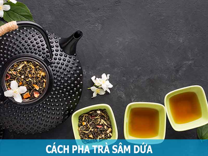 cách pha trà sâm dứa